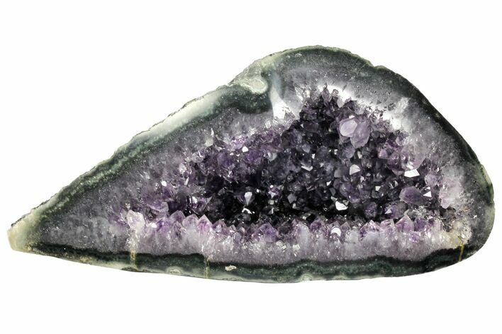 Purple Amethyst Geode With Polished Face - Uruguay #152448
